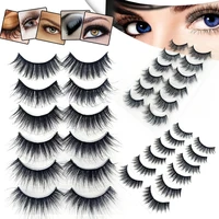 hot 6 pair of reusable eyelash stickers waterproof and long lasting self adhesive gift for women and girlfriend fre drop
