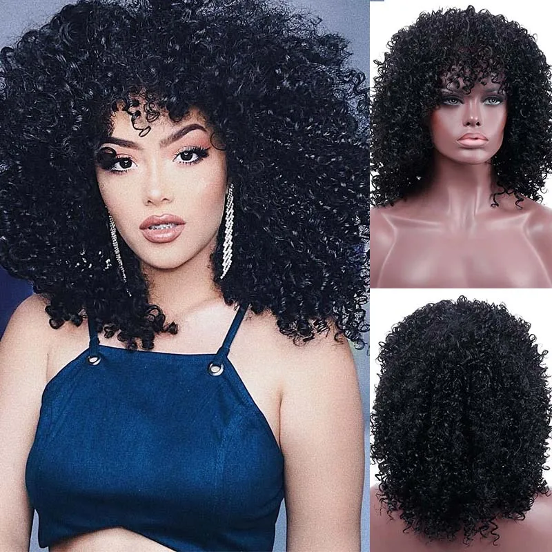 LUPU 14 дюймов кудрявые вьющиеся парики синтетические Короткие афро волосы