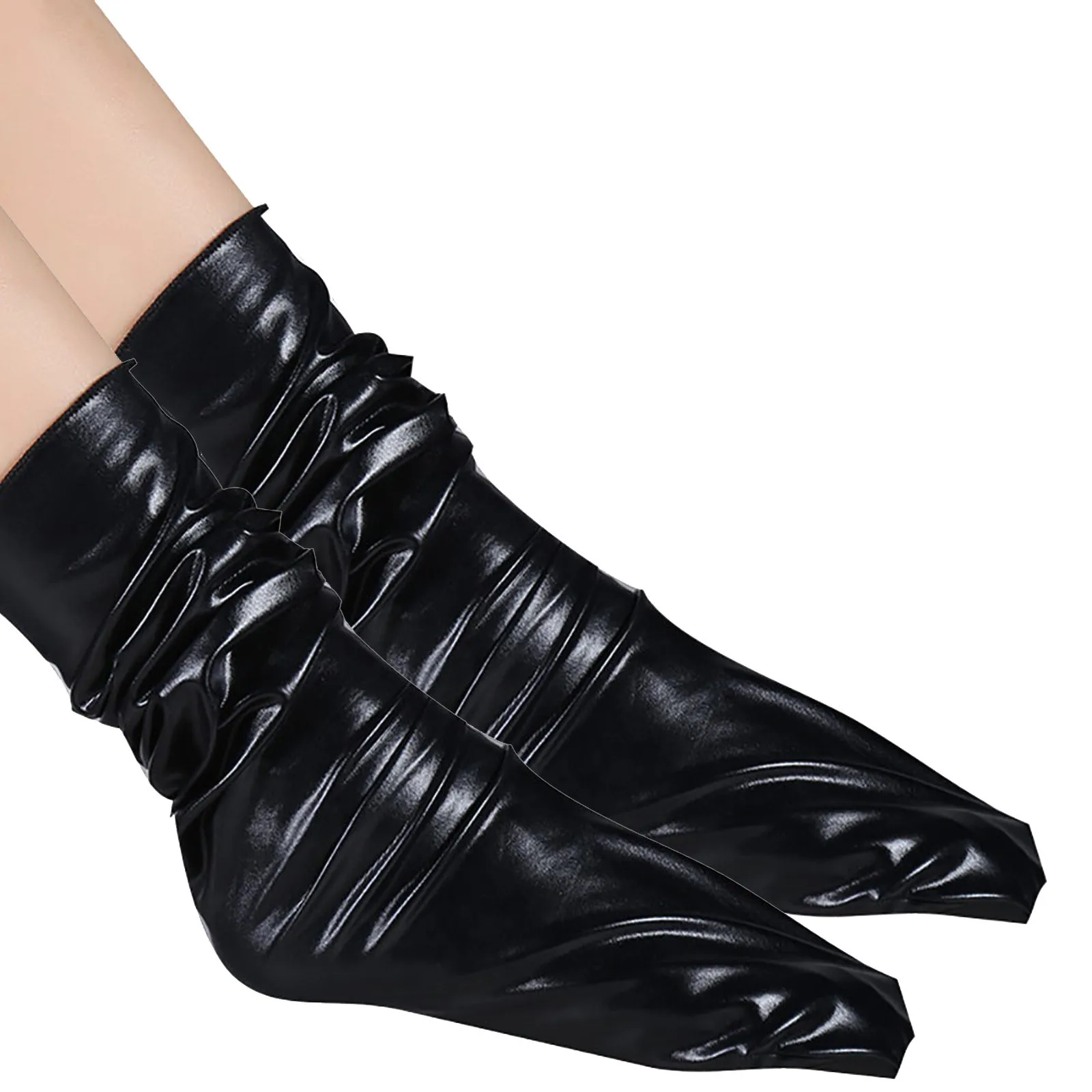 

Shiny Korean Fashion Socks Women Men Casual Work Business Reflective Solid Fashion Socks Comfortable Streetwear Sock 2021 New