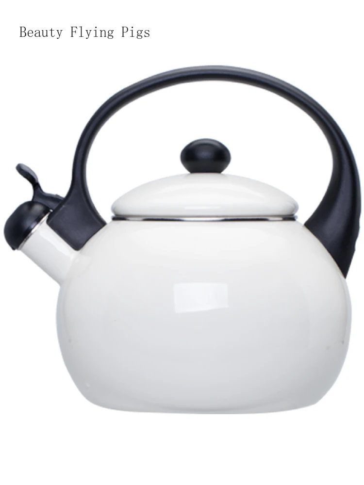 

Direct sales new home kitchen enamel kettle thickening whistle ball called pot home induction cooker kettle gas teapot