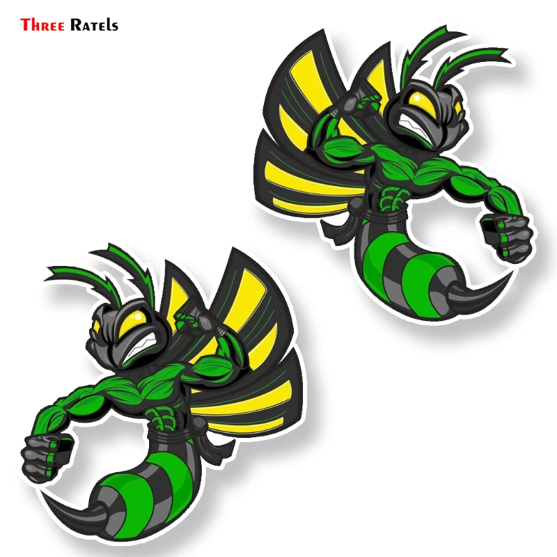 Three Ratels FTC 8871 Cool Lovely Мультфильм Hornets цветной ПВХ автомобиль стикер на бампер или