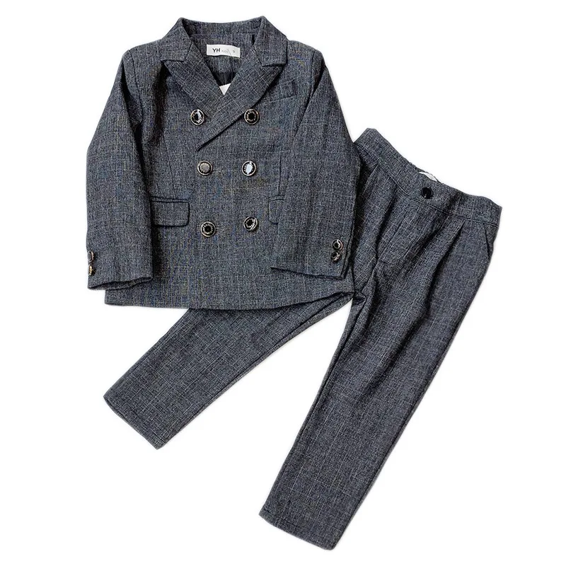 Костюм детский из куртки и брюк модный костюм для школьной вечеринки мальчиков