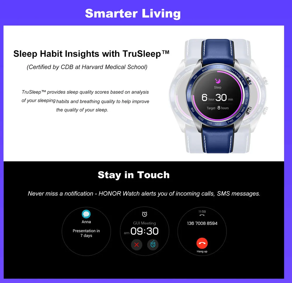 Honor Watch Magic Смарт-часы мониторинг сердечного ритма сна давление водонепроницаемые носимые устройства шагомер