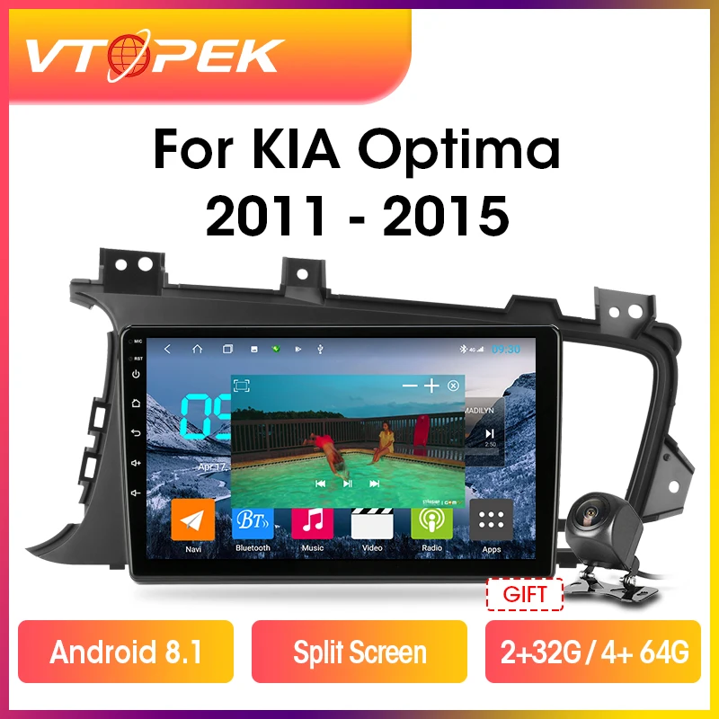 Автомагнитола Vtopek мультимедийный видеоплеер на Android 10 0 9 дюймов 4G + WiFi GPS навигация