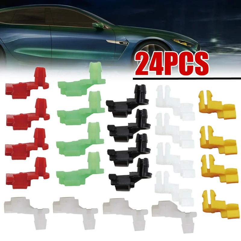 

24Pcs Rivet Fastener Clips Car Interior Fender Bumper Door Side Skirt Rivet Clips 6 Kinds Clamps for Chevy for Toyota for Lexus