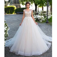 gorgeous lace princess wedding dress 2021 ball gown elegant beading appliques bridal vintage bride gowns vestido de noiva