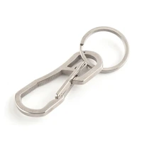 stainless steel edc heavy duty carabiner keychain quick release hooks with titanium color key ring snap spring clips hooks tool