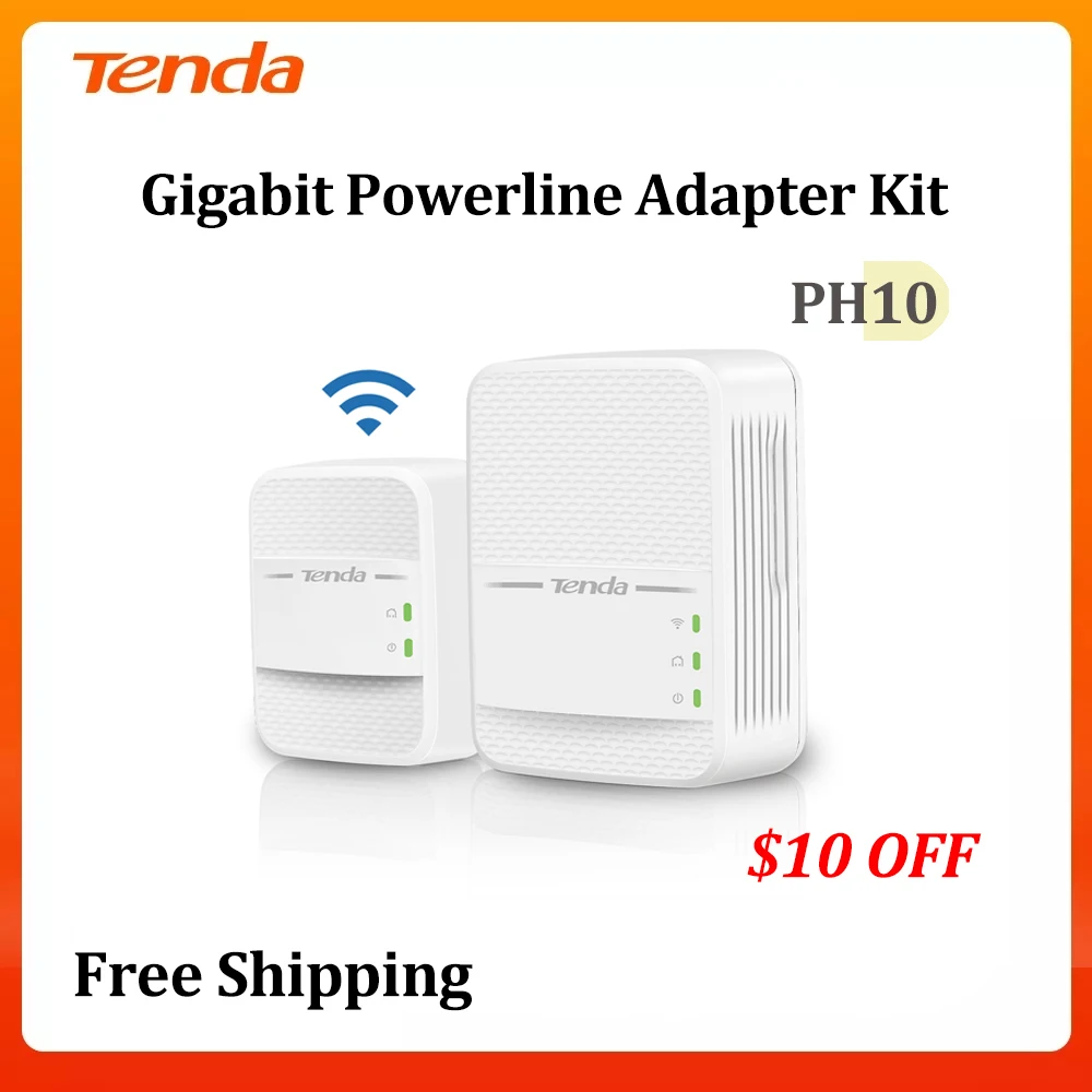 Tenda PH10 Беспроводной ПЛК Wi Fi 2 4 ГГц/5 ГГц двухдиапазонный комплект адаптера линии