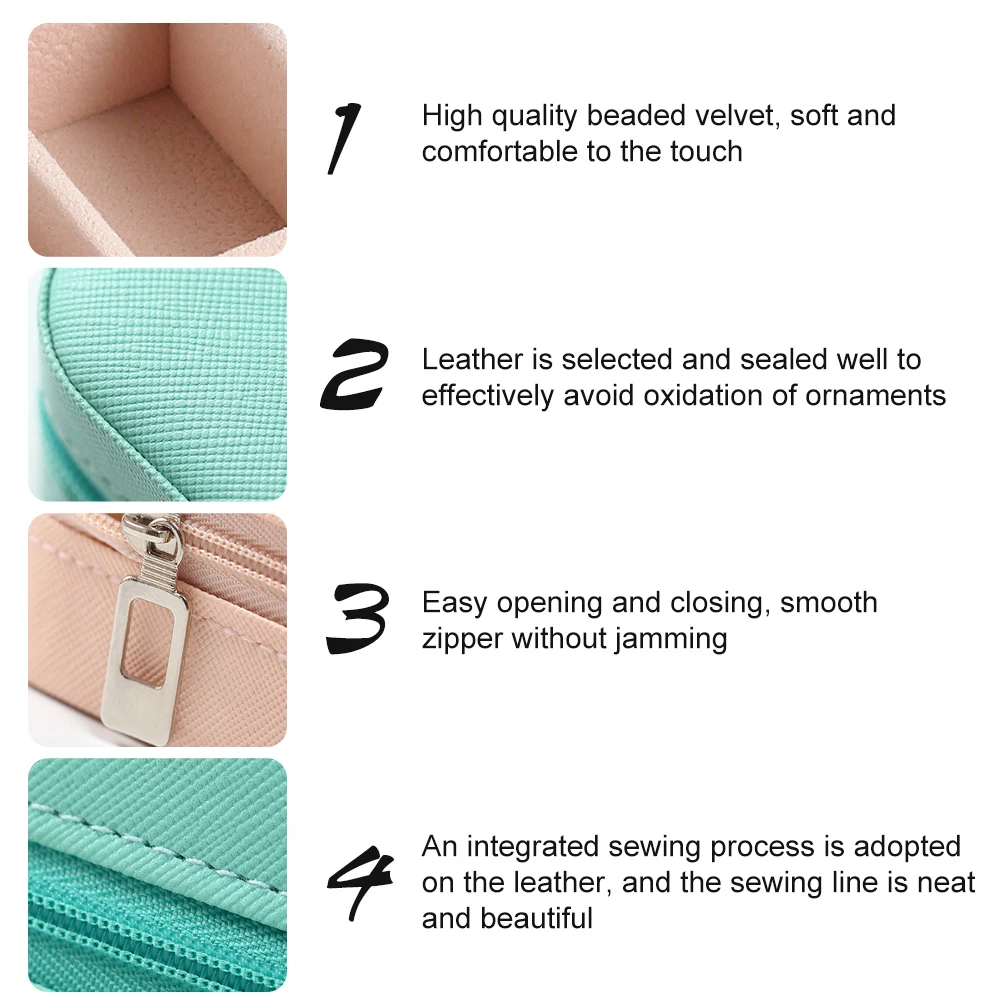 

Jewelry Organizer Box Travel Jewelry Case with Double Layer Portable Storage Case for Rings Necklaces Earrings