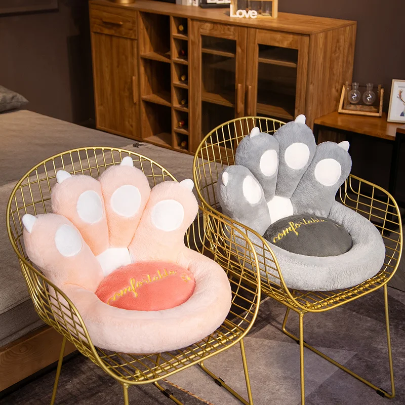 

Non-Slip Plush Cat Paw Pillow Animal Seat Cushion Stuffed Plush Sofa Indoor Floor Home Chair Decor Winter Children Girls Gift