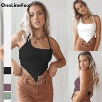 onelinefox tank top patchwork strapless tube tops sexy bandage backless crop top fashion camisole club party tops women 2021