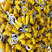 rv5 5 8 500pcs yellow ring thickness 0 7mm wiring range 4 6 square insulated wire connector electrical crimp terminal cable wire