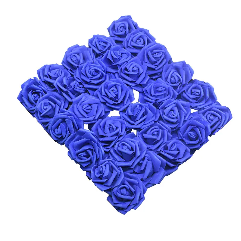 F10 Royal blue 20 шт./лот 8 см искусственные цветы ПЭ пена Роза поддельные бутоны для дома Свадебные цветы невесты украшение букетов - Цвет: F10 Royal blue