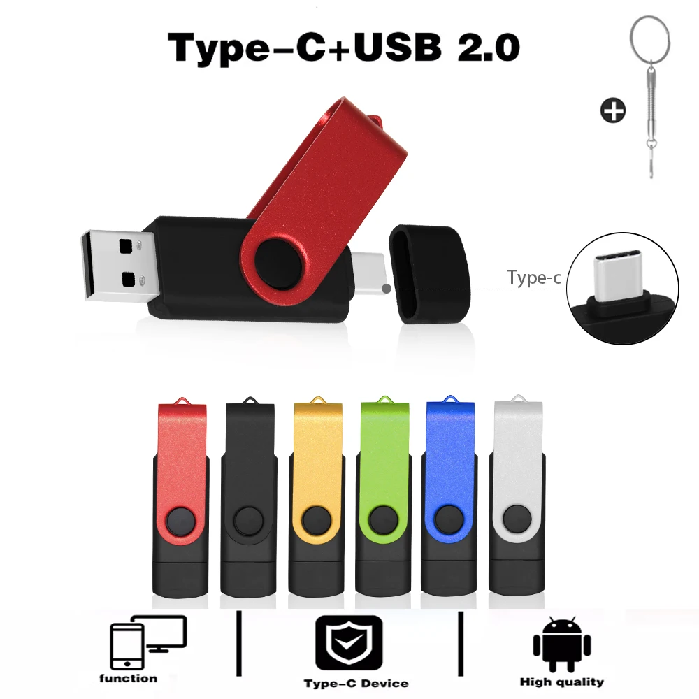 

USB-флеш-накопитель Usb Type-c, 2,0 дюйма, 8-128 ГБ
