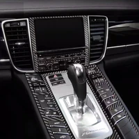 carbon fiber cd control gear shift panel decorative cover car styling sticker accessorie for porsche panamera 970 2010 2016