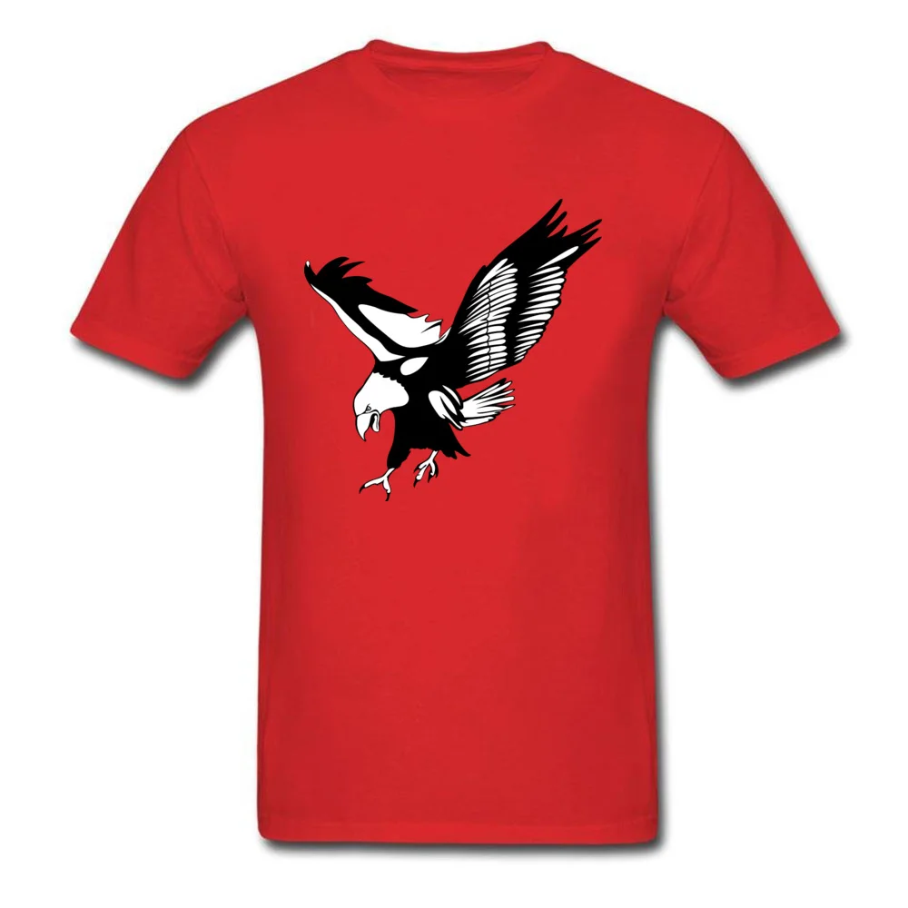 Футболка мужская брендовая Новая красная футболка с принтом летающего орла