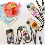hiromi phone case for iphone 7 8 11 12 x xs xr mini pro max plus strap cord chain lanyard soft
