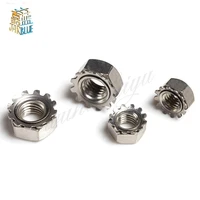 102050pcs m3 m4 m5 m6 m8 k type k lock nut nickel plated keps nuts toothed hex nut