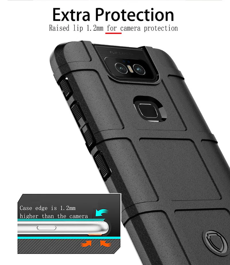 Thouport Силиконовый чехол на Asus Zenfone 6 ZS630KL военный силиконовый для 6z Zenfone6 защитный