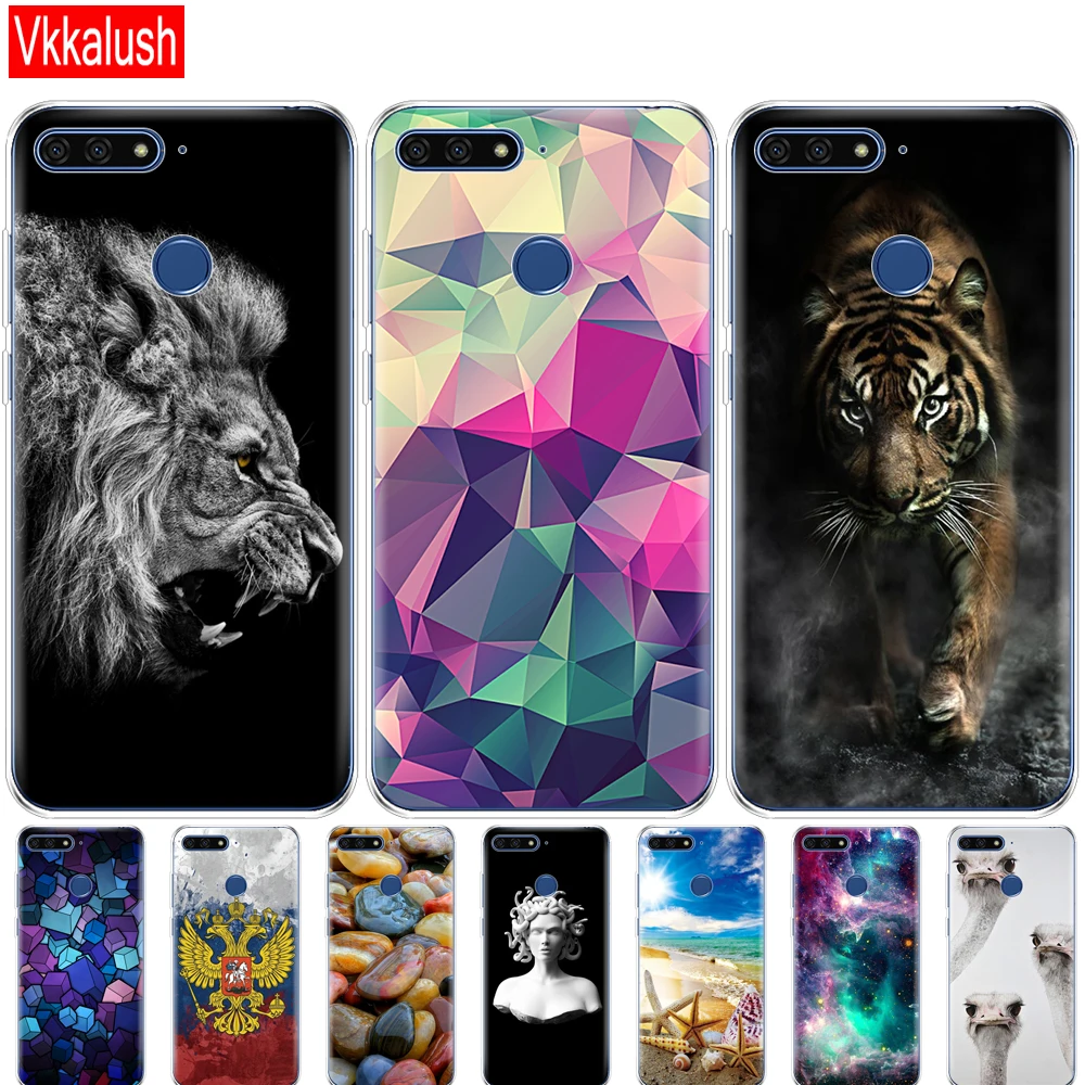 Силиконовый чехол для huawei Y6 2018 5 7 дюйма Prime забавная задняя крышка защитный мягкий