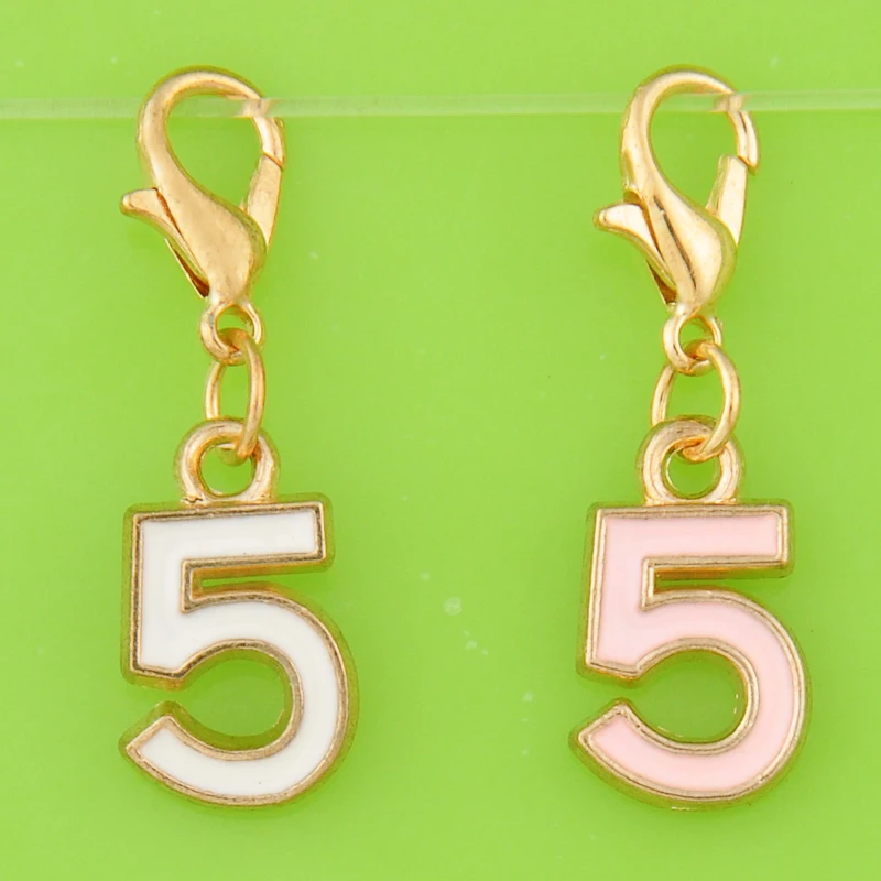 Поделки металлические подвески эмаль счастливое число 5 цифр амулеты с застежкой