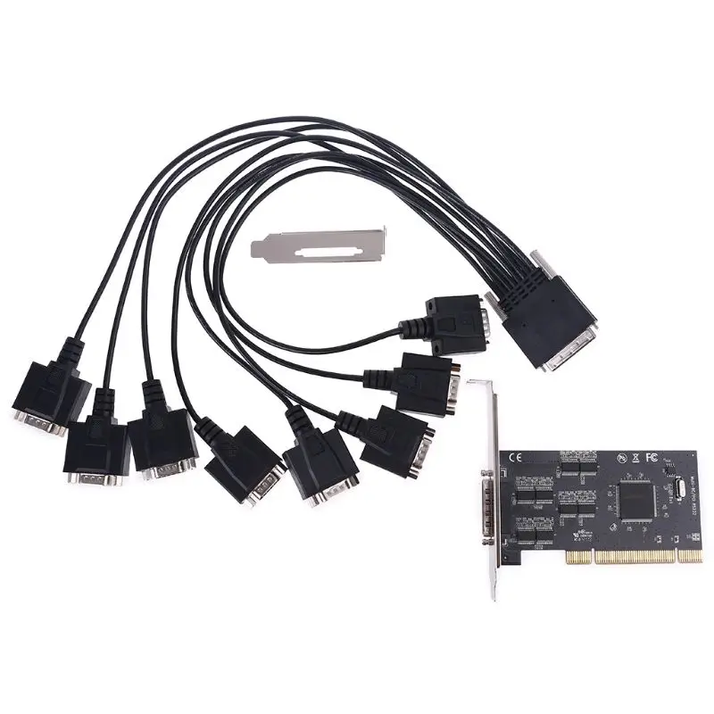 

8 Port PCI RS232 Expansion Card Serial Controller Riser Express Cards Desktop Converter Adapter TXB062 R1WC Wholesalse