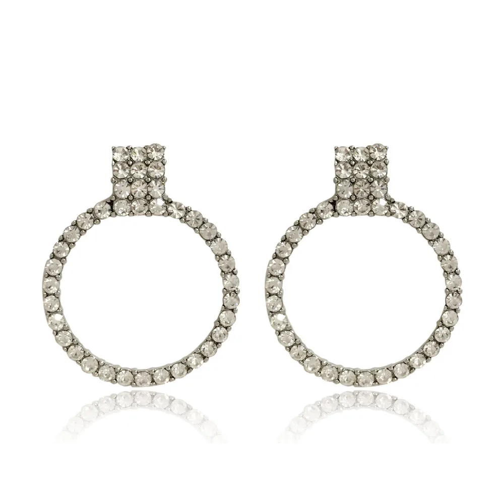 

New Design Fashion Jewelry luxury Drop Earrings Korea Hot Circle Earrings Party Wedding Earrings for Women
