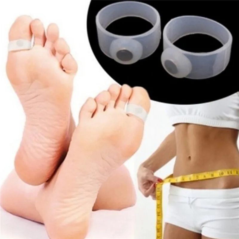 

New Slimming Massage Product Lose Weight Magnetic Body Care Tool Silicone Toe Foot Ring 1Pair