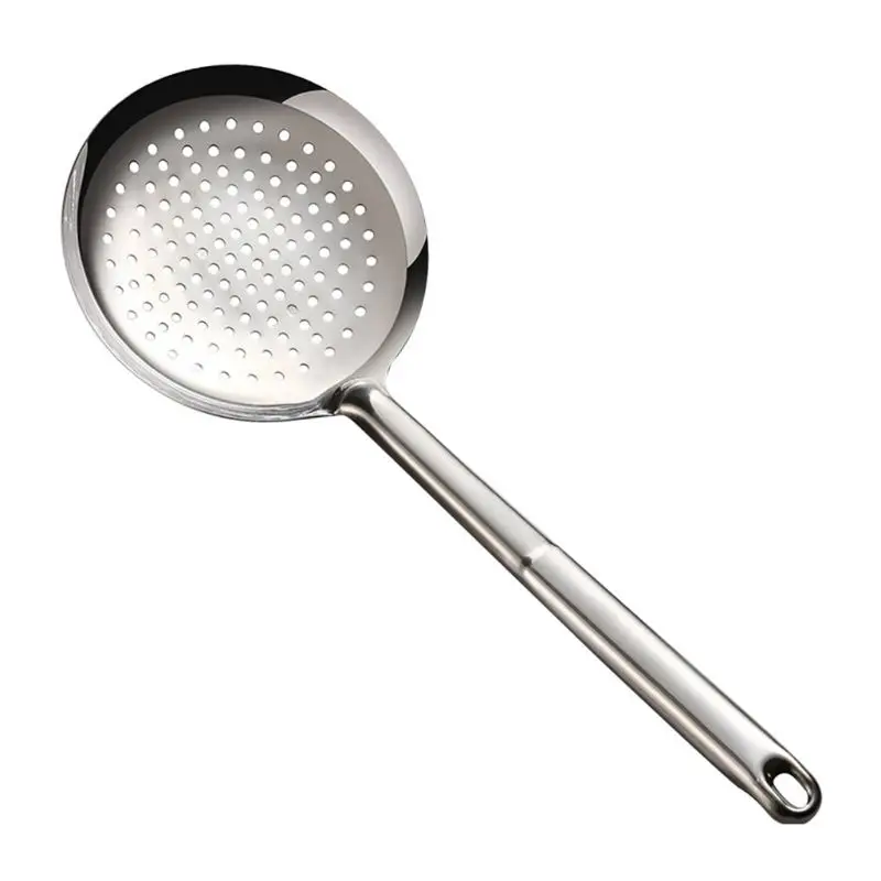 

Long Handle Slotted Skimmer Spoon Stainless Steel Strainer Scoop for Home Cook
