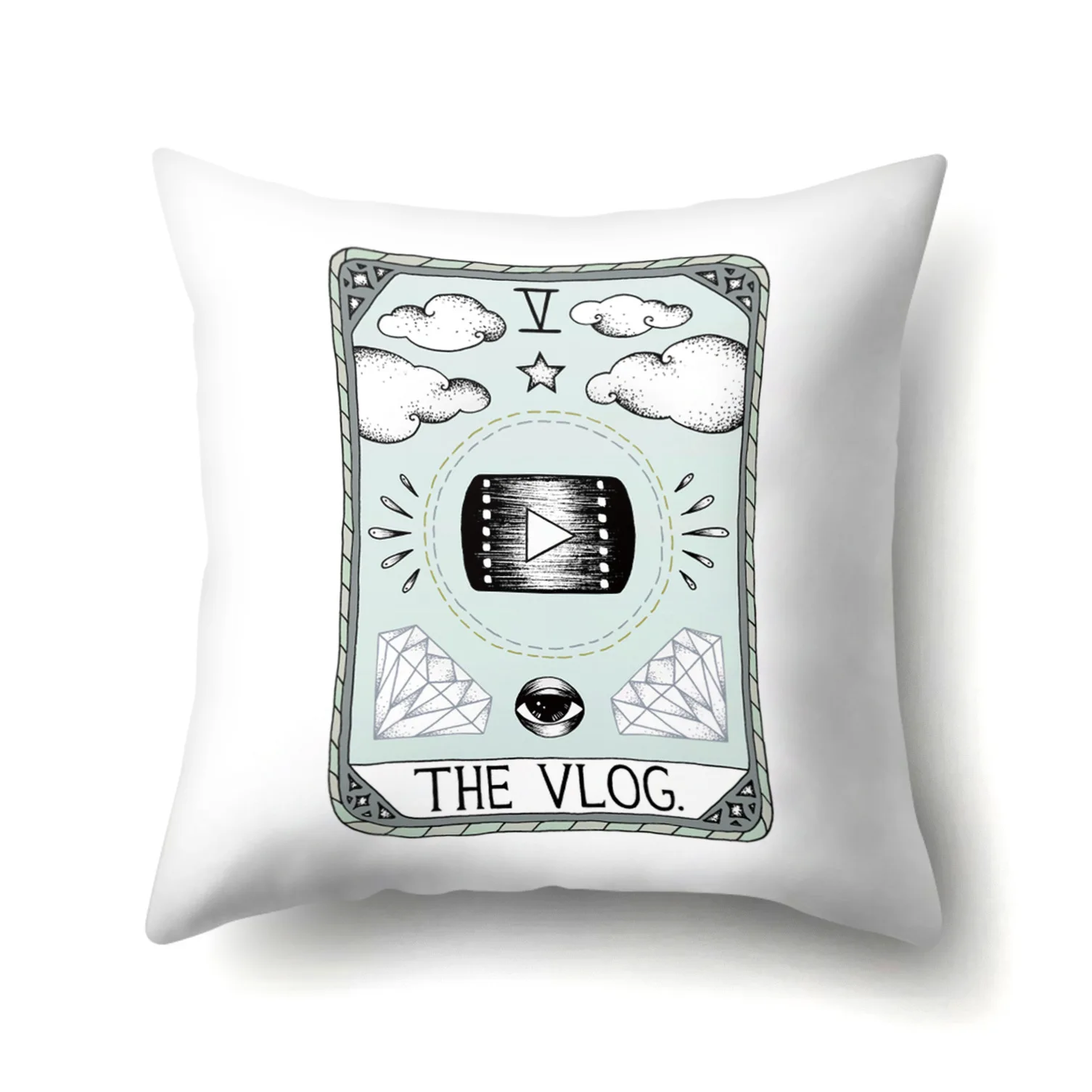 Креативный чехол для подушки Таро домашний декор полиэстер белый дивана