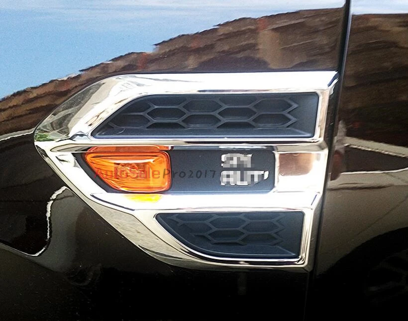 

Серебряный ABS пластик хром дверь Fender Поворотники боковые светильник крышка для Ford Everest внедорожник 4 двери 2015 2016 стайлинга автомобилей