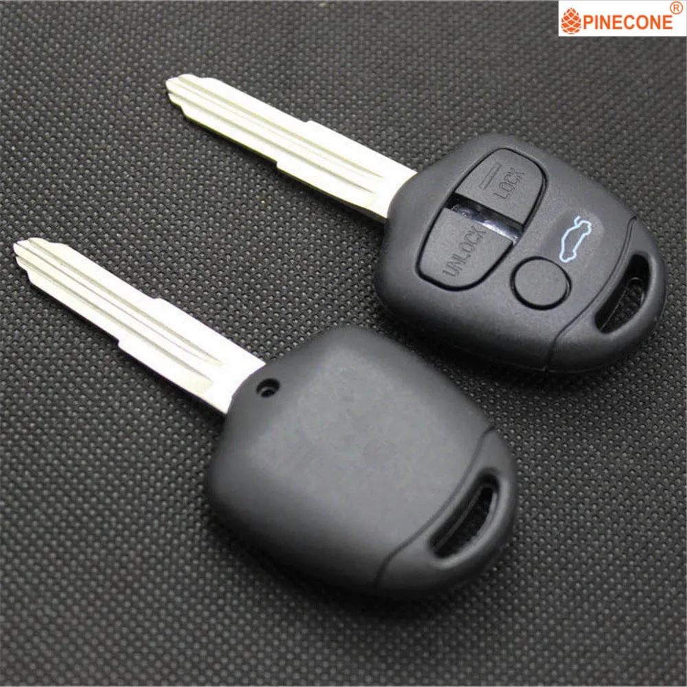 

PINECONE for Mitsubishi Lancer CJ Car Key 3 Buttons Left Groove Uncut Blade 1 Key Shell Cover MIT8 Blade