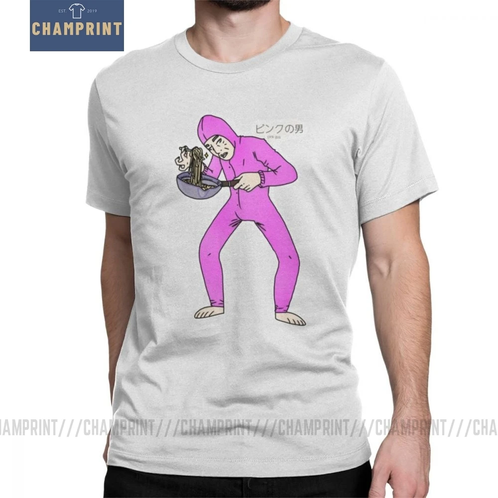 Розовые мужские футболки для парня смешные из 100% хлопка с коротким рукавом