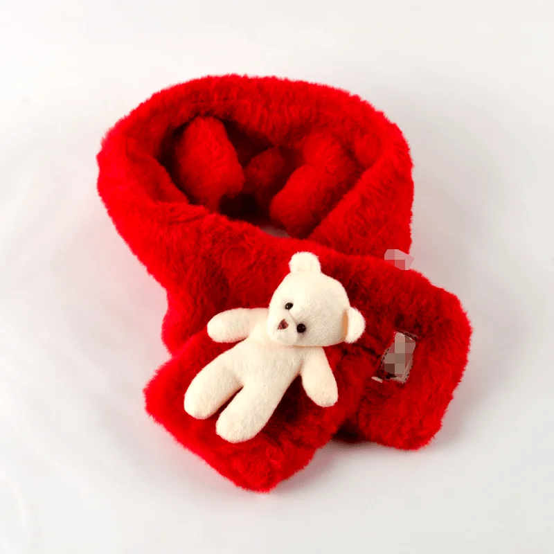 

Осень-зима 2021, детский шарф Kywommnz, подарок для мальчиков и девочек, корейские плотные плюшевые модные сохраняющие тепло короткие шарфы S258