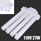 Высокоэффективная 4-контактная лампа 27 Вт для гостиной, офиса, спальни, 110 В, компактная флуоресцентная 4-контактная четырехконтактная лампа, 12, 5x8x2, 2 см