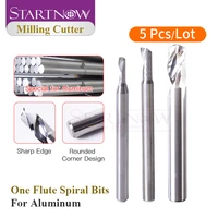 startnow 5pcslot aluminium alloy milling cutter cnc router engraving bit 3 17546mm shk one flute spiral end mill cutting tool