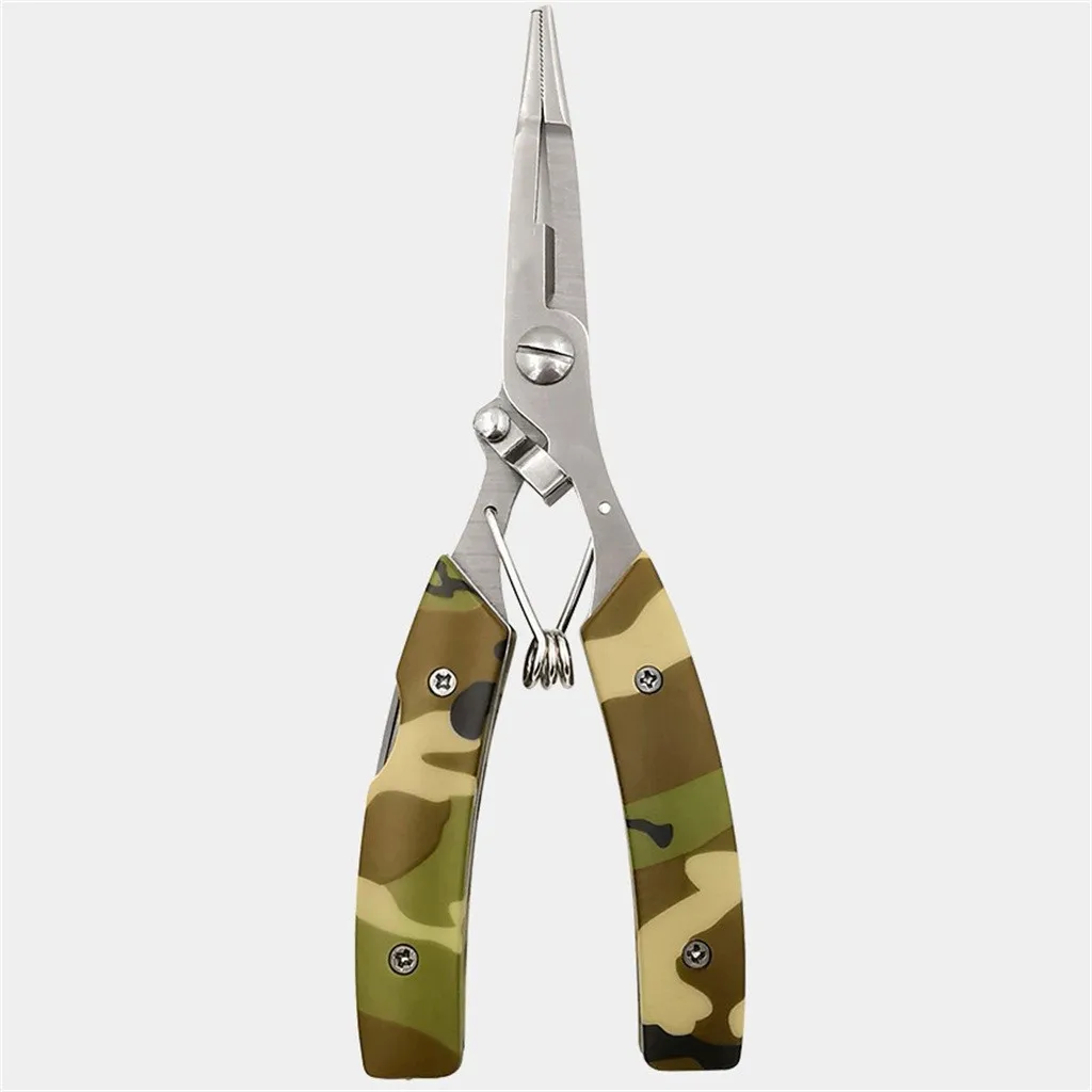 

Multifunction 6.3 Saltwater Resist Fishing Pliers Stainless Steel Tools Gear Rubber Handle Portable Lightweight Outdoor Sports