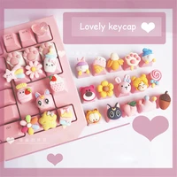 cute keycaps pink personalized handmade beautiful girl keycap gift stars three dimensional r4 keycap for mechanical keyboard