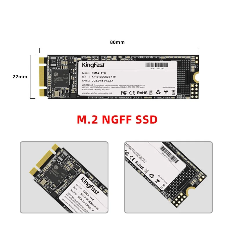 Внутренний жесткий диск KingFast SSD M2 SATA 128 ГБ 256 512 ТБ 500 Гб 1 M.2 NGFF 2280 HDD для настольных ПК