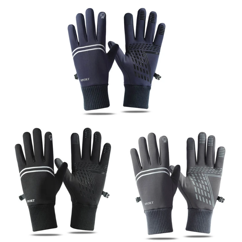 

Ветрозащитные зимние перчатки с сенсорным экраном, перчатки с подогревом для бега, езды на велосипеде, вождения, пешего туризма, N58B