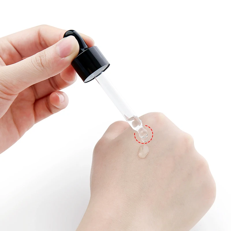 

5-100ml 1 Ctn Portable Black Circle and Black Rubber Head Tan Glass Dropper Essential Oil Bottles Cosmetics Container Travel