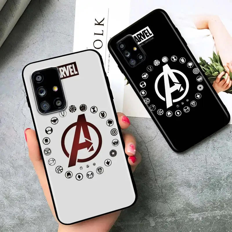 Чехол для телефона с логотипом Marvel мстители Samsung Galaxy A72 A71 A52 A51 A91 A81 A32 A22 A21 A01 A02 4G |