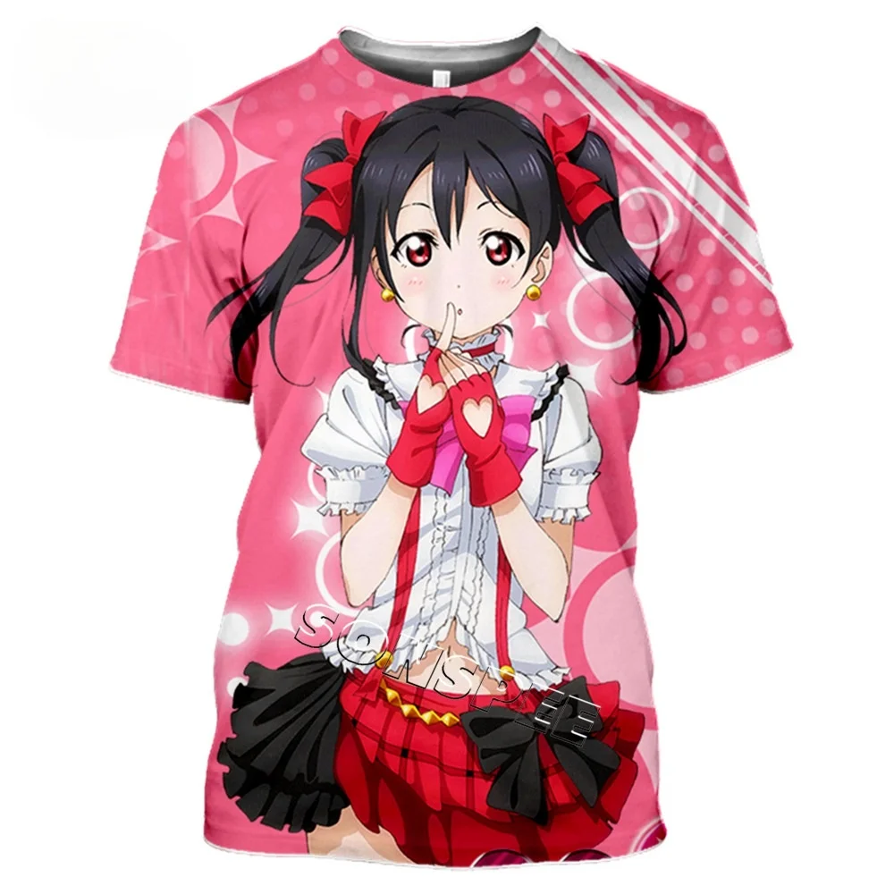 

SONSPEE Summer Male Shirt Anime 3D Printing T-Shirt Street Clothing Sexy Loli Girl Cute Fashion Short Sleeve Boy Girl Costume