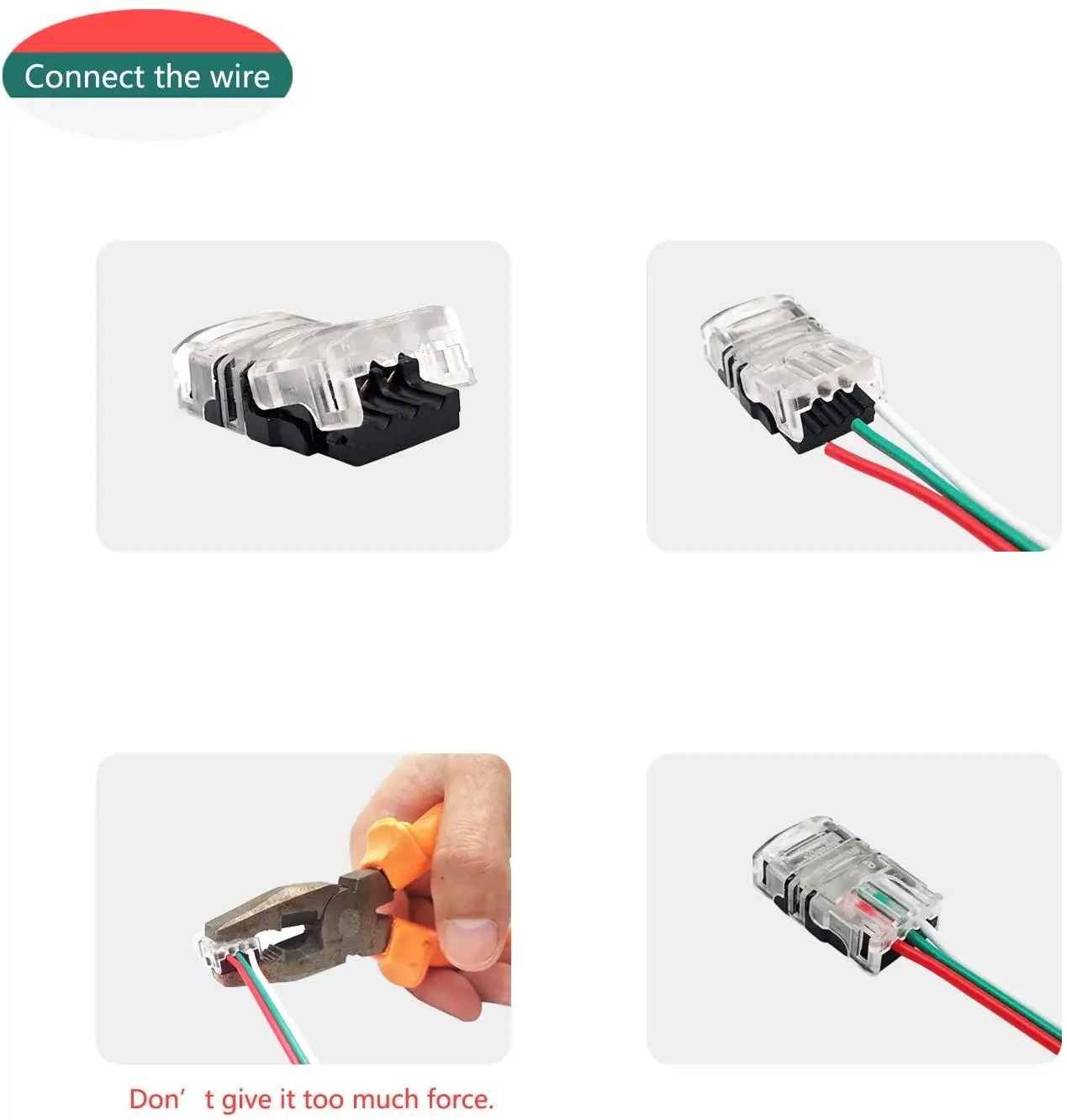 3Pin LED Strip Wire Kit 22AWG 10mm RGB Connectors 3 Pin JST SM Male to Female Plug for WS2811 2812B Led | Лампы и освещение