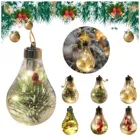 Светодиодные шарики, водонепроницаемые, для рождественской елки, свадьбы, домашнего интерьера, прозрачные рождественские украшения, пластиковые лампочки для декора
