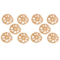 lotus root solid wood coaster tea coffee cup pad placemats table decor heat resistant chinese simulation 10pcs
