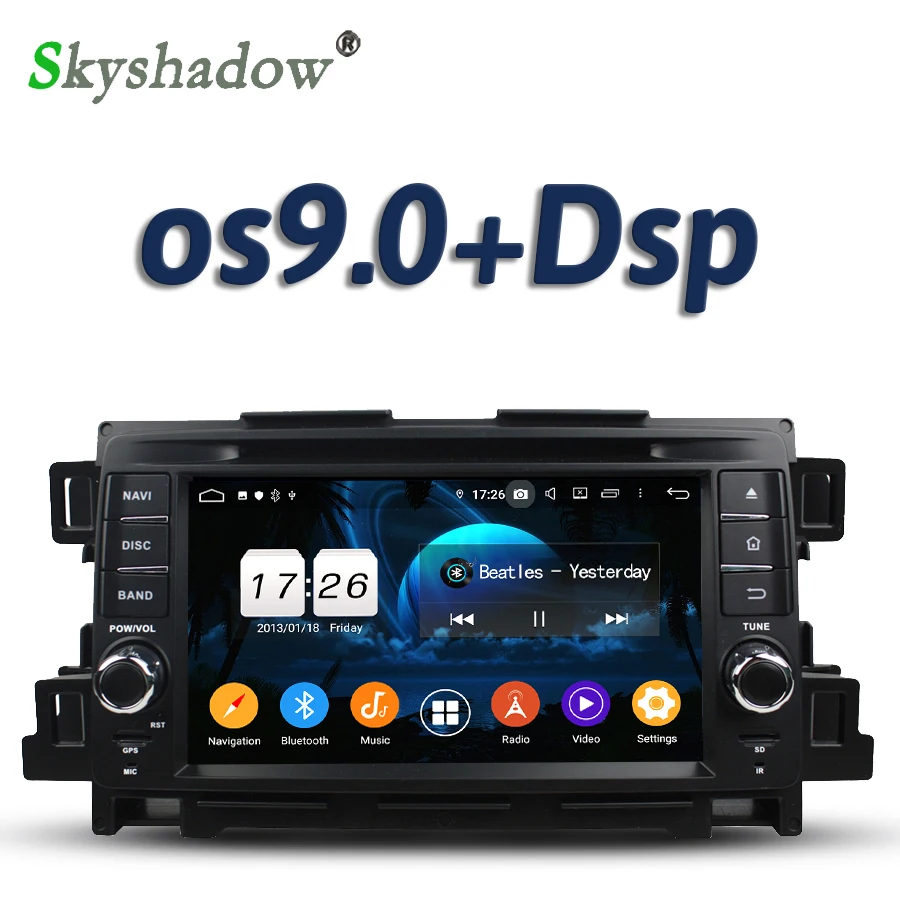 DSP 1024*600 Android 10 2G + 16G 4 ядра Автомобильный мультимедийный dvd-плеер GPS карта RDS радио wifi