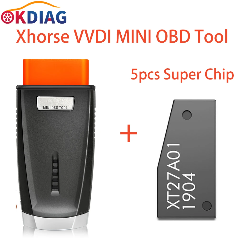 

Original Xhorse VVDI Mini OBD Tool Work For Xhorse VVDI Key Tool Max With 5pcs Xhorse VVDI Super Chip