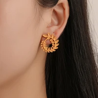 european and american fashion earrings metal hollow leaf earrings ladies 2021 trend all match party banquet accessories