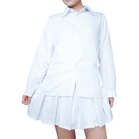 anime the promised neverland emma cosplay costume shirt skirt emma norman costume school uniforms shirt pants set wig